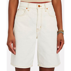 Natural White SLVRLAKE Denim London Relaxed Denim Shorts 29